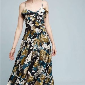 Anthropologie Holding Horses Floral Maxi HiLo, szL